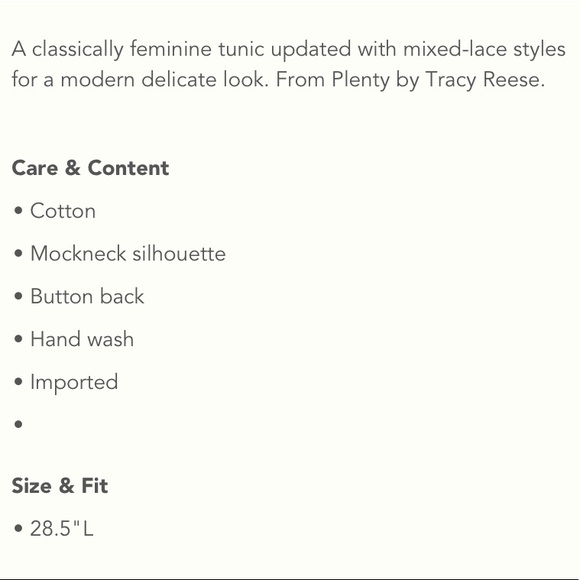 ANTHRO Plenty by Tracy Reese Victoria Lace Tunic - Picture 8 of 8